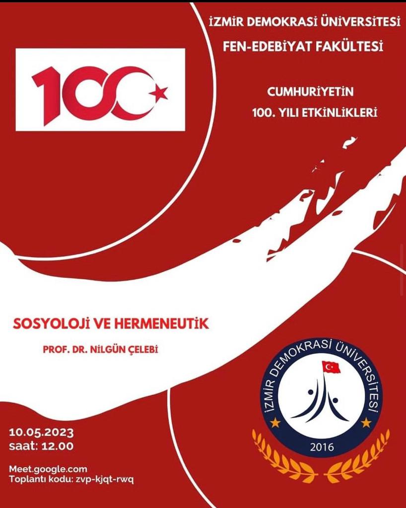 İDÜ - Fen-Edebiyat Fakültesi Cumhuriyetimizin 100. Yıl Etkinlikleri